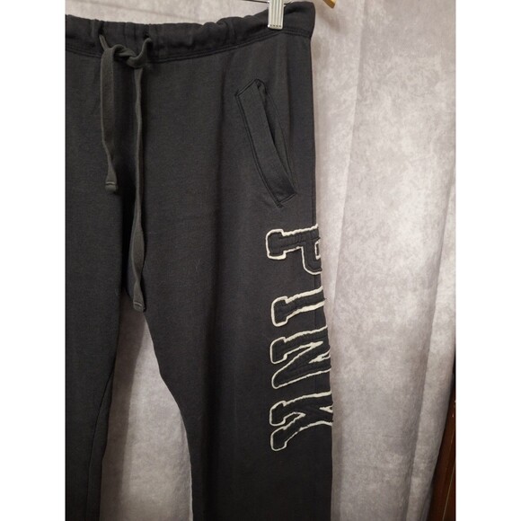 Y2K Victoria's Secret PINK Wide Leg Sweatpants Sz XS Puff Letters Relaxed Baggy - Picture 6 of 10